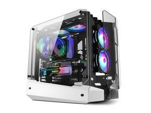 FANGMUZHE ATX Mid-Tower Computer Case, ARK USB 3.0 Tempered Glass Gaming Case, Water Cooler DIY PC Case, High Performance Desktop Case, 7 RGB Fan Positions without fans, ATX/M-ATX/MINI-lTX White FANGMUZHE ATX Mid-Tower Computer Case, ARK USB 3.0 Tempered Glass Gaming Case, Water Cooler DIY PC Case, High Performance Desktop Case, 7 RGB Fan Positions without fans, ATX/M-ATX/MINI-lTX White