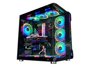 GAMEKM ROBIN III ATX Mid Tower Gaming Case, Fully Transparent Water Cooler PC Case, USB 3.0 Tempered Glass Computer Case, RGB Light Strip Micro-ATX Desktop Case 10 Fan Positions without Fans GAMEKM ROBIN III ATX Mid Tower Gaming Case, Fully Transparent Water Cooler PC Case, USB 3.0 Tempered Glass Computer Case, RGB Light Strip Micro-ATX Desktop Case 10 Fan Positions without Fans
