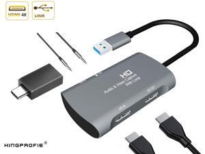 HINGPROFIE Video Capture Card, HDMI Capture Card to USB 3.0 Full HD 1080P 60fps, Game Video Capture Device for Live Streaming Action Cam for High Definition Acquisition, Gaming, Live Broadcasting Z30 HINGPROFIE Video Capture Card, HDMI Capture Card to USB 3.0 Full HD 1080P 60fps, Game Video Capture Device for Live Streaming Action Cam for High Definition Acquisition, Gaming, Live Broadcasting Z30