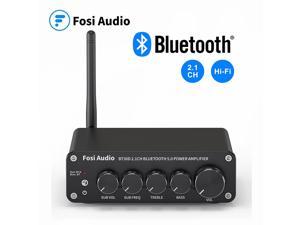 Fosi Audio BT30D Bluetooth 5.0 Stereo Amplifier 2.1 Channel Bass & Treble Control Integrated Amp Audio Subwoofer 50W x2 + 100W