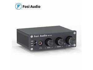 Fosi Audio Q4 - Mini Stereo Gaming DAC & Headphone Amplifier Audio Converter Adapter for Home/Desktop Powered/Active Speakers