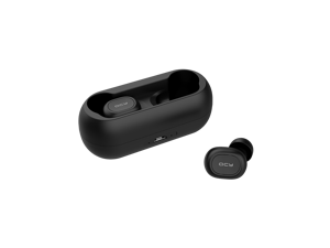 QCY T1C Wireless Earbuds, TWS 5.0 Bluetooth Headphones with Microphone, Compatible for iPhone, Android and Other Leading Smartphones, black