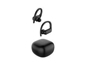 QCY T6 Workout Wireless Earbuds, Powerbeats Pro Style, TWS 5.0 Bluetooth Headphones with Mic, Compatible for iPhone, Android and Other Leading Smartphones, Black