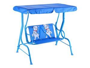 Outdoor Kids Patio Swing Bench with Canopy 2 Seats Outdoor Kids Patio Swing Bench with Canopy 2 Seats