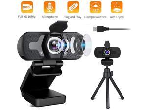 KUNKIN 1080P Webcam with Microphone, HD Web Camera with Tripod&Privacy Cover, 1080p Computer Webcam, Plug&Play Driver Free USB HD Webcam for Online Classes/Video Conference/Calling/Gaming KUNKIN 1080P Webcam with Microphone, HD Web Camera with Tripod&Privacy Cover, 1080p Computer Webcam, Plug&Play Driver Free USB HD Webcam for Online Classes/Video Conference/Calling/Gaming