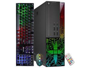 Refurbished Dell OptiPlex Desktop Customized RGB Lights Computer Intel i5 QuadCore Processor 320GHz 8GB RAM 512GB SSD DisplayPort WiFi Windows 10