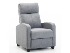 LSSPAID Fabric Recliner Chair Adjustable Home Theater Single Recliner Sofa with Thick Seat Cushion and Backrest Modern Living Room Recliners, Gray LSSPAID Fabric Recliner Chair Adjustable Home Theater Single Recliner Sofa with Thick Seat Cushion and Backrest Modern Living Room Recliners, Gray