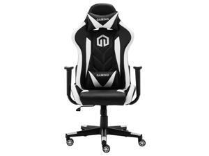LSSPAID Gaming Chair Computer Chair Adjustable Rotating Work Chair with Pillow and Lumbar Support(Black/White) LSSPAID Gaming Chair Computer Chair Adjustable Rotating Work Chair with Pillow and Lumbar Support(Black/White)