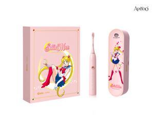 APIYOO Electric Toothbrush, Sailor Moon Sonic Electric Toothbrush, Fully Automatic Rechargeable Toothbrush Oral Care With 2 Toothbrush Heads Pink