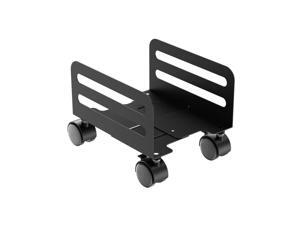Adjustable PC Tower Stand Heavy Duty Desktop Computer Tower Floor Stand CPU Steel Rolling Cart Mobile PC Tower Stand Holder with Locking and Caster Wheels