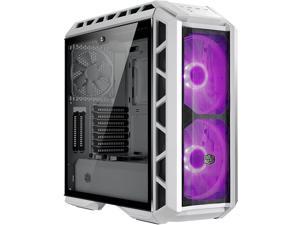 Cooler Master MCM-H500P-WGNN-S00 MasterCase Mesh White ATX Mid-Tower w/ Front Mesh Ventilation, 2x 200mm RGB Fans, Tempered Glass Side Panel And 2x Vertical GPU Card PCI Slots