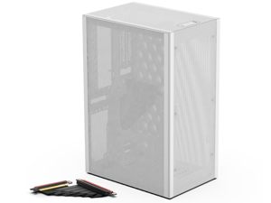 SSUPD Meshlicious Mini-ITX Small Form Factor (SFF) Case - Full Mesh Side Panel with PCIe 4.0 Riser Cable - White Color, Tool-Free and Easy Accessibility SSUPD Meshlicious Mini-ITX Small Form Factor (SFF) Case - Full Mesh Side Panel with PCIe 4.0 Riser Cable - White Color, Tool-Free and Easy Accessibility