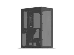 SSUPD Meshroom S Mini-ITX Small Form Factor (SFF) Case - Full Mesh Side Panel with PCIe 4.0 Riser Cable - Fossil Gray Color, Tool-Free and Easy Accessibility, 90 degree DisplayPort 1.4 cable included