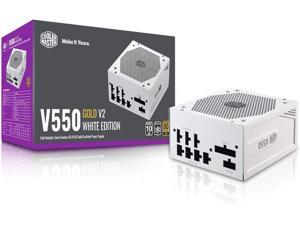 Cooler Master V550 Gold White Edition V2 Full Modular,550W, 80+ Gold Efficiency, Semi-fanless Operation, 16AWG PCIe high-Efficiency Cables, 10 Year Warranty