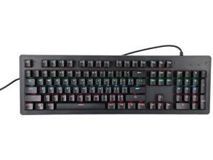 MK928 Gaming Keyboard USB Wired Floating Keyboard, Quiet Ergonomic Water-Resistant Mechanical Keyboard, Ultra-Slim RGB Keyboard Rainbow LED Backlit Keyboard for Desktop, Computer, PC