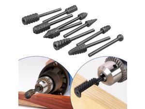 10pcs Black Steel Rotary Burr Set 1/8" 6mm Shank Wood Grinding Rasp Drill Bits 10pcs Black Steel Rotary Burr Set 1/8" 6mm Shank Wood Grinding Rasp Drill Bits