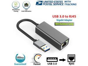 USB to Ethernet Adapter USB 3.0 Adapter LAN RJ45 Gigabit 1000Mbps For Windows PC