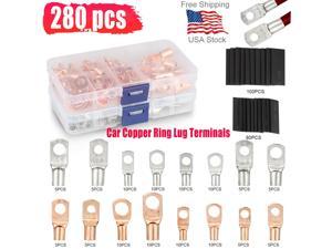 280x Copper Wire Ring Terminal Crimp Lug SC Battery Cable Welding Bare Connector