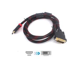 Ezonedeal HDMI to DVI Cable, Digital Monitor Adapter Cable (HDMI to DVI-D M/M Lead), 1080P, PC LCD HD TV (24 + 1-Pin) - 1.5M/5-ft.