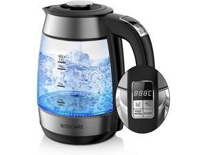 BOSCARE Electric Kettle for Drip Coffee and Tea, Stainless Steel Pour Over Coffee Teapots Kettle, Auto Shut Off and Boil-Dry Protection (1.7L Electric Kettle) BOSCARE Electric Kettle for Drip Coffee and Tea, Stainless Steel Pour Over Coffee Teapots Kettle, Auto Shut Off and Boil-Dry Protection (1.7L Electric Kettle)