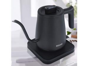 BOSCARE Gooseneck Electric Kettle for Drip Coffee and Tea, Stainless Steel Pour Over Coffee Teapots Kettle, Auto Shut Off and Boil-Dry Protection,0.6L (Electric Gooseneck Kettle)