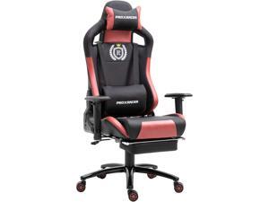 PROXRACER Massage Gaming Chair Office Chair with Footrest Racing Chair Heavy Duty E-Sports Chair for pro-Gamer Seat Height Adjustable Multi-Function Recliner with Headrest and Lumbar Support Pillow