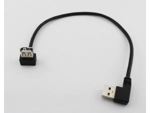 2pcs USB 2.0 A Male Right Angled To USB 2.0 A Female Angled Data Charger Charging Adapter Cord Cable 1ft 2pcs USB 2.0 A Male Right Angled To USB 2.0 A Female Angled Data Charger Charging Adapter Cord Cable 1ft