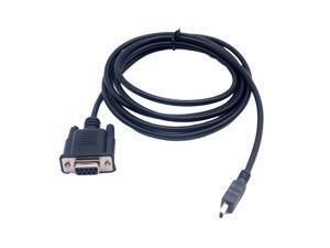 1pcs 6FT Mini USB 2.0 Male to RS232 DB9 9 Pin Female Adapter Entension Lead Cable 6Ft