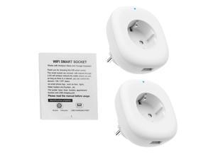 Wifi Smart Socket Plug with Big On/Off Switch Button + USB Port