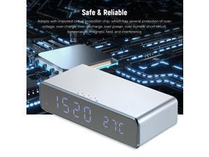 Wireless Charger Desk Clock LED Digital Clock Temperature Meter ?/ ? Switchable Wireless Charging Device Mul Wireless Charger Desk Clock LED Digital Clock Temperature Meter ?/ ? Switchable Wireless Charging Device Mul