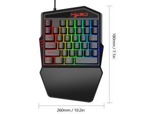 35 Buttons Gaming Keyboard Mechanical Keyboard and Mouse Kit Backlight Gaming Key-Pad Mouse Set Mobile Phones