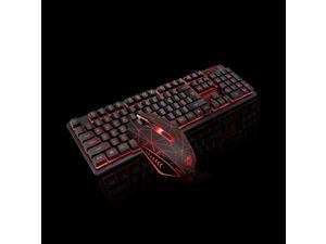 USB Wired Gaming Keyboard and Mouse Combo Waterproof 3 Color Backlit 2000DPI for Home Office USB Wired Gaming Keyboard and Mouse Combo Waterproof 3 Color Backlit 2000DPI for Home Office