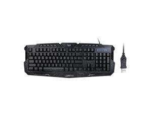 Gaming Keyboard Laser Carving Characters Keyboard Wired Backlit Keyboard Ergonomic Keyboard Switchable Crack