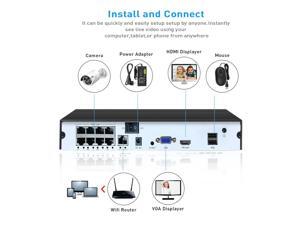 8CH NVR PoE Network Video Recorder Supported 4CH 5MP,8CH 4MP/3MP/1080P Any ONVIF IP Camera 8CH NVR PoE Network Video Recorder Supported 4CH 5MP,8CH 4MP/3MP/1080P Any ONVIF IP Camera