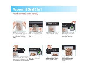 Upgrade Vacuum Sealer Machine Automatic Food Saver Machine Compact Food Sealer Vacuum with 15 Sealing Bags For