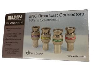 BOX-50 Belden 1694ABHD1 1694A RG6 HD BNC 1-Piece Compression Connector BOX-50 Belden 1694ABHD1 1694A RG6 HD BNC 1-Piece Compression Connector