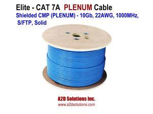 Elite TFP2204T Cat7A Shielded CMP PLENUM - 10Gb, 23AWG, 1000MHz, S/FTP, Solid, Bulk Networking Cable 1,000 ft Blue Elite TFP2204T Cat7A Shielded CMP PLENUM - 10Gb, 23AWG, 1000MHz, S/FTP, Solid, Bulk Networking Cable 1,000 ft Blue