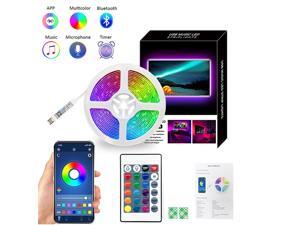 5M LED Strip Lights With Remote Control App Control Bluetooth Music Sync RGB Lighting Strip for Home Bedroom Party DIY Decoration 5M LED Strip Lights With Remote Control App Control Bluetooth Music Sync RGB Lighting Strip for Home Bedroom Party DIY Decoration