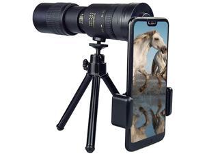 4K 300X40mm Super Telephoto Zoom Monocular Telescope Waterproof for Bird Watching, Hunting, Camping, Travel, Hiking (with Tripod and Clip) 4K 300X40mm Super Telephoto Zoom Monocular Telescope Waterproof for Bird Watching, Hunting, Camping, Travel, Hiking (with Tripod and Clip)