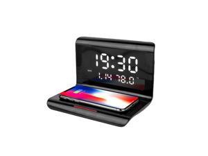 3 IN 1Digital Alarm Clock with Wireless Charging & USB Port for Apple Watch/Tablet, 10W Qi Wireless Charging Pad for iPhone Samsung 3 IN 1Digital Alarm Clock with Wireless Charging & USB Port for Apple Watch/Tablet, 10W Qi Wireless Charging Pad for iPhone Samsung