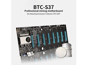 BTC-S37 Mining Machine Motherboard 8 PCIE 16X Graph Card SODIMM DDR3 SATA3.0 Support VGA + HDMI-Compatible BTC-S37 Mining Machine Motherboard 8 PCIE 16X Graph Card SODIMM DDR3 SATA3.0 Support VGA + HDMI-Compatible