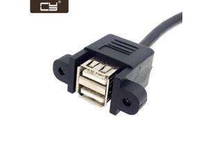 CY 50cm Stackable Dual USB 2.0 A Type Female to Motherboard 9 Pin Header Cable with Screw Panel Holes U2-256 CY 50cm Stackable Dual USB 2.0 A Type Female to Motherboard 9 Pin Header Cable with Screw Panel Holes U2-256