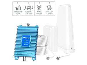 Cricket Covers 2000 sq.ft T-Mobile Home Cell Phone Signal Booster 4G LTE Band 13/12/17 700Mhz ATT Repeater Boost Mobile Phones Data+Voice Cell Signal Booster for ATT Verizon