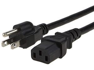 CableCreation [2-Pack] 3 Feet 18 AWG Universal Power Cord for NEMA 5-15P to IEC320C13 Cable, 0.915M / Black