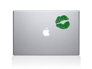 Kissy Lips Macbook Decal Vinyl Sticker  13 Macbook Air  Green 1114Mac13ALg