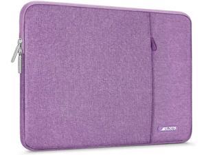 Laptop Sleeve Bag Compatible With Macbook Pro 16 Inch A2141, Compatible With Macbook Pro Retina A1398 2012-2015, 15-15.6 Inch Notebook, Polyester Vertical Case With Pocket, Light Violet