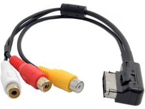 Ami Mmi To 3 Rca Audio Video Cable Female Dvd Video And Audio Input Cable For Audi A1 A7 A8 Vw Car