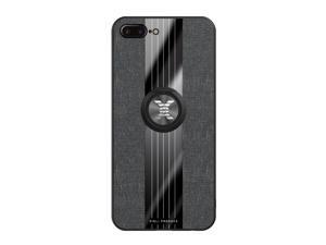 Best Choice case for iPhone 8 , with 360 Degree Rotation Finger Ring Holder , Work with Magnetic Car Mount , black woven & TPU case with white stripes , 2020 Design