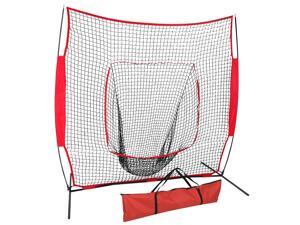 ZENY 7×7FT Baseball Softball Practice Net w/Strike Zone Hitting Batting Catching Pitching Training Net w/Carry Bag & Metal Bow Frame, Backstop Screen Baseball Equipment Training Aids ZENY 7×7FT Baseball Softball Practice Net w/Strike Zone Hitting Batting Catching Pitching Training Net w/Carry Bag & Metal Bow Frame, Backstop Screen Baseball Equipment Training Aids