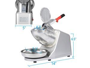 Electric Dual Blades Ice Crusher in 143lbs/hr Portable Use,2000 runs/min Speed